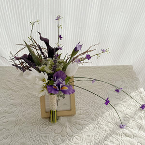 Fleurs artificielles en plastique <span class=keywords><strong>Iris</strong></span> Calla violettes, réalistes et douces, faites à la main, pour mariages, Nouvel An chinois et <span class=keywords><strong>photographie</strong></span> - Product Image 1