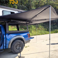 Huntoo Camper de camionnette en aluminium à coque rigide, pliable, quatre saisons, imperméable, grand espace