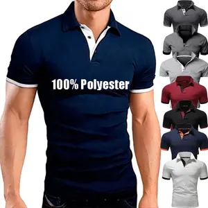 2022 Penjualan TERBAIK Kualitas Tinggi Pria Logo Kustom Polyester Spandex T-shirt Olahraga Golf Polo T Shirt untuk Pria