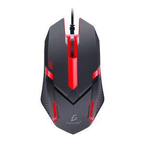 ELE-GATE Gaming <b>Mouse</b> <b>Wired</b> USB Red LED Breathing Light Ergonomic Design - Product Image 1