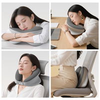 Oreillers cervicaux de bureau personnalisés avec logo, oreillers de voyage pour la tête et le cou, oreillers de sieste en mousse à mémoire de forme en forme de U pour le cou