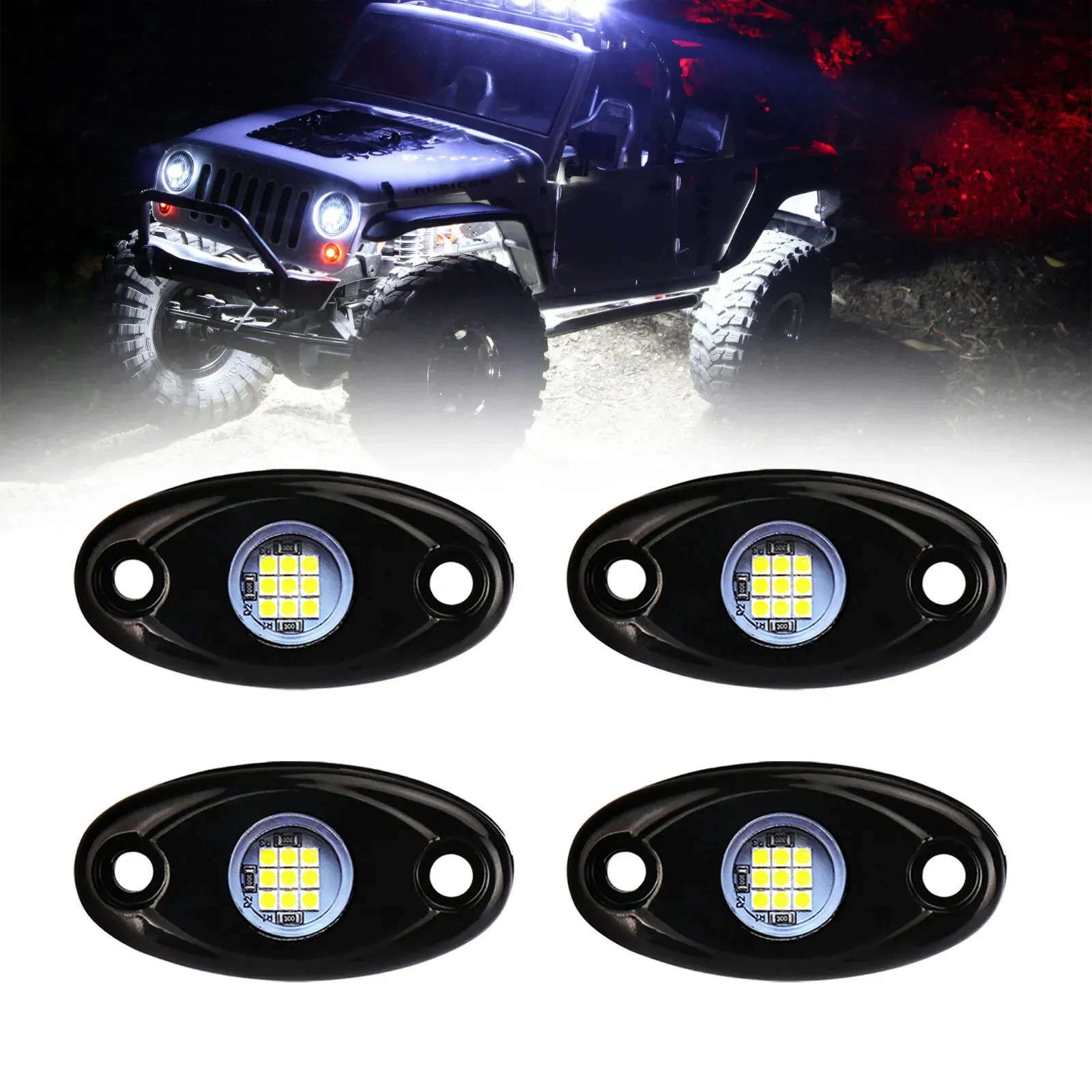 9w 4Pods LED Rock Light For Jeep Off Road