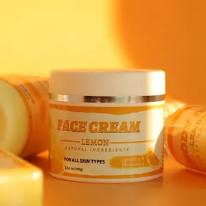 private label oem Vitamin C Lemon Face Cream Whitening for dark skin face lotion lemon extract cream lightening bleaching