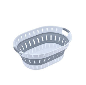 Usine directe Premium TPR poignées pliables carrés pliables en plastique paniers à linge pratique pliable panier à vêtements PP - Product Image 1