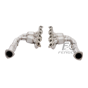 Colector de escape de alto flujo de acero inoxidable SS304 con tubos de escape y escudo térmico para <span class=keywords><strong>Aston</strong></span> <span class=keywords><strong>Martin</strong></span> <span class=keywords><strong>DB9</strong></span> 6.0 V12 que reduce la contrapresión - Product Image 4