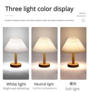 Lámpara <span class=keywords><strong>de</strong></span> Mesa <span class=keywords><strong>de</strong></span> Estilo Nórdico INS con Volantes y Lámpara LED <span class=keywords><strong>de</strong></span> <span class=keywords><strong>Noche</strong></span> para Dormitorio, Mesita <span class=keywords><strong>de</strong></span> <span class=keywords><strong>Noche</strong></span>, Casa <span class=keywords><strong>de</strong></span> Huéspedes, Dormitorio <span class=keywords><strong>de</strong></span> Niñas, Decorativa - Product Image 4