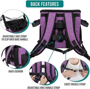 Panier de vélo pour chien, échantillon gratuit, sac à dos de transport pour chien à parois souples et ventilées, panier de vélo pour chien pour guidon de vélo, chat - Product Image 4