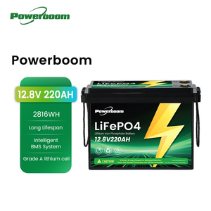 แบตเตอรี่ลิเธียมไอรอนฟอสเฟต 12.8V 200Ah แบบ Deep Cycle สำหรับเก็บพลังงานแสงอาทิตย์ พร้อมระบบ BMS สำหรับเรือและบ้าน - Product Image 1