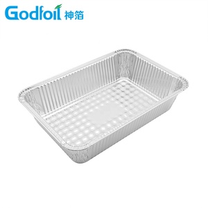 Plats en <span class=keywords><strong>aluminium</strong></span> épais à grande capacité, profonds, jetables, pour la cuisson au <span class=keywords><strong>four</strong></span>, barquettes en <span class=keywords><strong>aluminium</strong></span> de qualité alimentaire, pour barbecue - Product Image 1