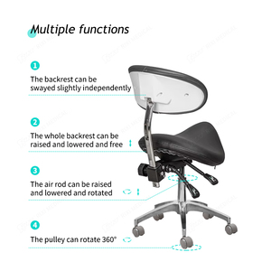 Silla de odontología Attel Hocker Sattel Typ médico de fábrica Pu Dental Doppels - Product Image 4