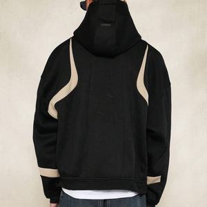 Sudadera con capucha para hombre, estilo urbano vintage, oversize, con estampado gráfico personalizado, hombros caídos, corte holgado y corto, cortavientos de invierno con cremallera - Product Image 4