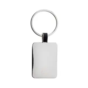 Porte-clés rectangulaire en zinc RCS gadgets durables - Product Image 4
