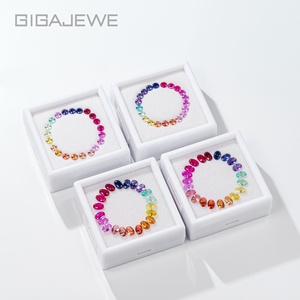Conjunto de Gemas Sintéticas de <span class=keywords><strong>Zafiro</strong></span> Arcoíris de Laboratorio para Joyería, Sanación y Colección - Product Image 4