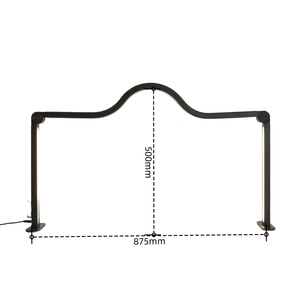 Lampe à ongles LED demi-lune 48W, type bouton, pliable, lampe de bureau pour salon de beauté, pour extension de cils, maquillage, luminosité réglable, plastique - Product Image 5