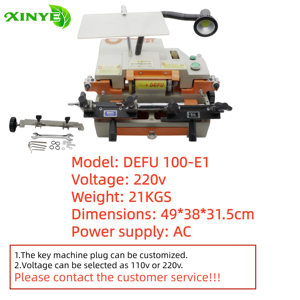 Machine à dupliquer les clés DEFU 100E1 220V 180W pour clés de voiture et de maison, outil de serrurier professionnel, prix d'usine - Product Image 1