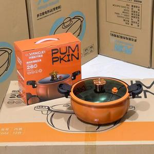 Casserole multifonctionnelle <span class=keywords><strong>en</strong></span> <span class=keywords><strong>fonte</strong></span> antiadhésive de 8 L, avec revêtement <span class=keywords><strong>en</strong></span> pierre de blé, pour soupe de citrouille - Product Image 4