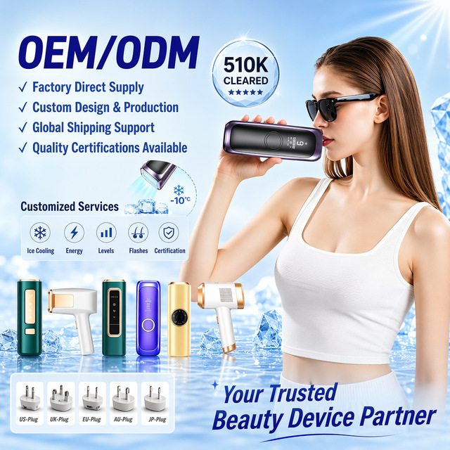 PAKISS 510K Sapphire Ice Cooling IPL Hair Removal Device Permanent Hair Removal Machine for Home Use OEM ODM Beauty Device
