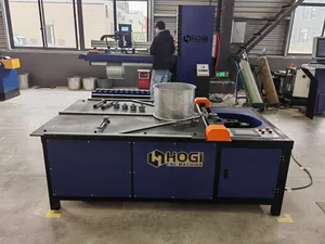 HOGI flangiatura idraulica automatica flangia di laminazione macchina crimpatrice per ventilatori assiali