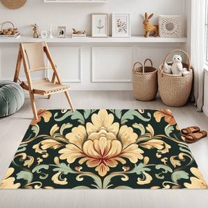 Imagen personalizada sala de estar alfombra sin borlas 3:5 rectángulo Patchwork diseño abstracto 10mm de espesor para adolescentes y uso doméstico - Product Image 1