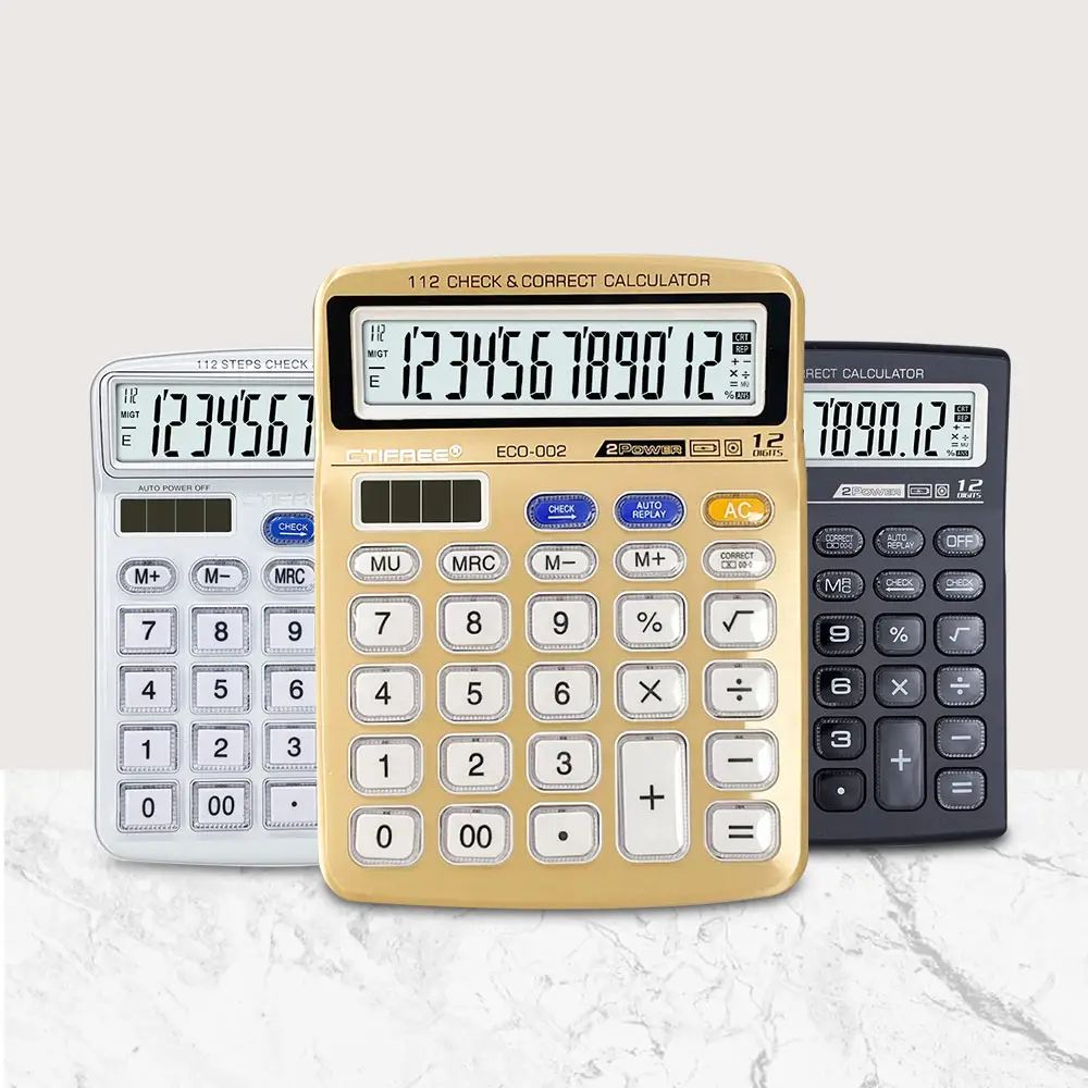Electronic Calculators Standard Function 12 Digit LCD Display Calculadora Handheld Calculator Parts For Daily Basic Office