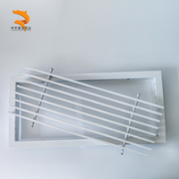 Grilles d'aération modernes en alliage d'aluminium pour systèmes CVC, ventilation d'atelier, entrepôt, sous-sol, conduits en ligne droite, durables