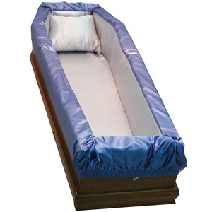 XF260 Ensemble de doublures intérieures pour <span class=keywords><strong>cercueil</strong></span> en satin élastique froncé à imprimé pois, avec support en <span class=keywords><strong>carton</strong></span>, pour usage funéraire - Product Image 6