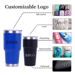 Hot Selling Custom Logo 30 oz Stainless Steel Insulated Outdoor 30oz Travel Mugs Cups With Handle & Magnetic Lid - Product Image 5
