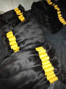 Tissage de cheveux indiens 100% naturels remy, mèches mèches de cheveux humains vierges, qualité 12a, tissage - Product Image 2