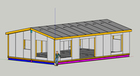 Maison préfabriquée modulaire Quacent à installation rapide, avec structure SIP, pour jardin, bureau, mini-maison, maison préfabriquée Adu, à vendre
