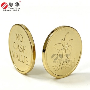 Jetons de lavage de <span class=keywords><strong>voiture</strong></span> en métal avec logo personnalisé, pièces de jeu en laiton, jetons de chariot gaufrés pour machine à laver, vente en gros d'usine - Product Image 3