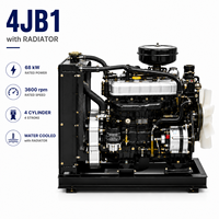 Ensemble moteur diesel complet SCDC Isuz 4JB1 4JB1T avec radiateur, 62 kW, 92 ch, 3600 tr/min, démarrage électrique pour camionnette légère.