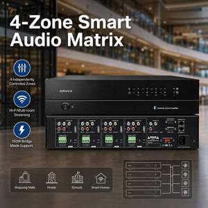 Amplificateur de streaming professionnel 8 canaux multi-zones pour maison intelligente, contrôlé par application, avec mixeur audio <span class=keywords><strong>WiFi</strong></span> - Product Image 4