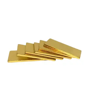Magnetic button badge custom rare earth NdFeb products gold-plated square ring cylindrical neodymium magnet