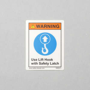 Etiqueta de Advertencia para Equipos de Elevación en el Lugar de Trabajo, Acabado Mate, Resistente al Calor, Antiarañazos, Adhesivo, Gancho de Elevación, Gancho de Grúa - Product Image 3