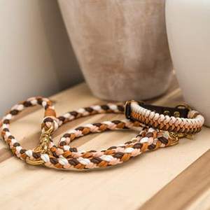anpassbar neu eingetroffen hundeprodukt einstellbar nylon luxus design geflochten hund paracord perlen hundehalsband leine und halsband - Product Image 4