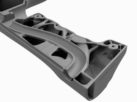 Service d'impression 3D SLS de haute qualité pour composants noirs en nylon, prototypes fonctionnels aérospatiaux et automobiles, tolérance de 0,2 mm, en vrac