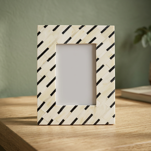 Handmade Adjustable for Bone Inlay Customizable Photo <b>Frame</b> <b>with</b> Embossing Screen Printing Vertical Orientation Wall <b>Mount</b> - Product Image 1