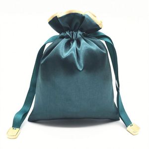 Simple <b>White</b> Satin <b>Evening</b> Gift Drawstring Pouch Silk Hair Garment Packaging <b>Bag</b> Custom logo - Product Image 5