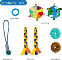Jouets pour chiens en peluche de coton et plastique écologiques et durables pour mâcheurs agressifs - Design couineur, sûrs pour l'exercice, adaptés aux petits/moyens/grands chiens