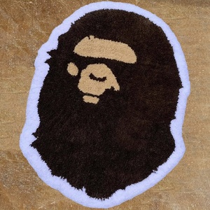 Các Nhà máy cung cấp tùy chỉnh Thảm màu đen và trắng APE đầu chân dung Thảm nhà thiết kế chuyên về tùy chỉnh mat - Product Image 1