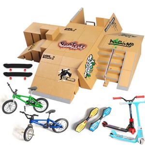 Kit de skatepark pour <span class=keywords><strong>mini</strong></span> finger skateboards, rampes et accessoires pour fingerboard, équipement d'entraînement ultime pour skatepark - Product Image 1
