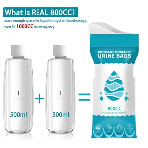 Özelleştirilmiş açık tek kullanımlık taşınabilir 800ml araba pisuar çanta tükürmek çanta Unisex Mini cep tuvalet seyahat idrar torbası