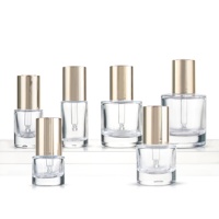 Prix clair pressage 30ml 50ml 10ml cosmétiques transparents verre de cristal vide sérum spirale flacon compte-gouttes pressé par la bouche