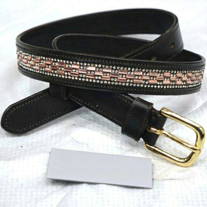 Cinturones de cuero de cristal para damas y hombres. - Product Image 1