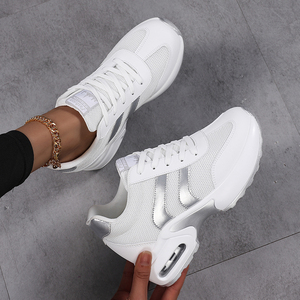 Dropshipping của phụ nữ Hàn Quốc phong cách giản dị Sneakers Thể thao ngoài trời tennis & Giày chạy với nền tảng lưới - Product Image 1