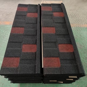 Meilleur <span class=keywords><strong>prix</strong></span> Bardeaux d'asphalte modernes de couleur de bloc <span class=keywords><strong>Toit</strong></span> en métal enduit de pierre imperméable pour maison africaine Temple 50 ans de garantie - Product Image 6