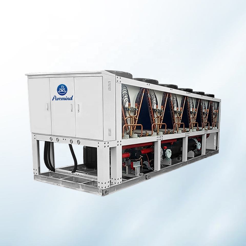 For 170KW Industrial Chiller 380V Air Cooled Semi-hermetic Screw ...
