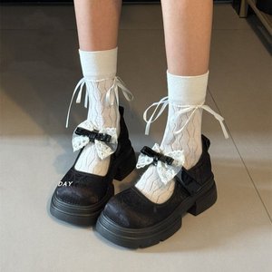 2026 New Spring High Heel Pumps Square Heel Round Toe Buckle Strap Mid-Cut PU Shoes - Product Image 5