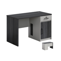 Bureau d'ordinateur en bois au design moderne et personnalisable avec huche, table de bureau pour petit espace, bureau à domicile