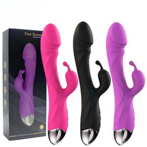 10 Geschwindigkeiten Vibrations-Rabbit-Vibrator G-Punkt Klitoris Dual-Stimulator USB-Aufladbar 100% Wasserdicht für Weibliche Selbstbefriedigung - Product Image 1